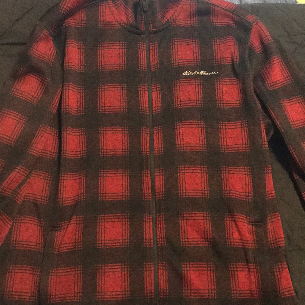 Eddie Bauer plaid zip up
